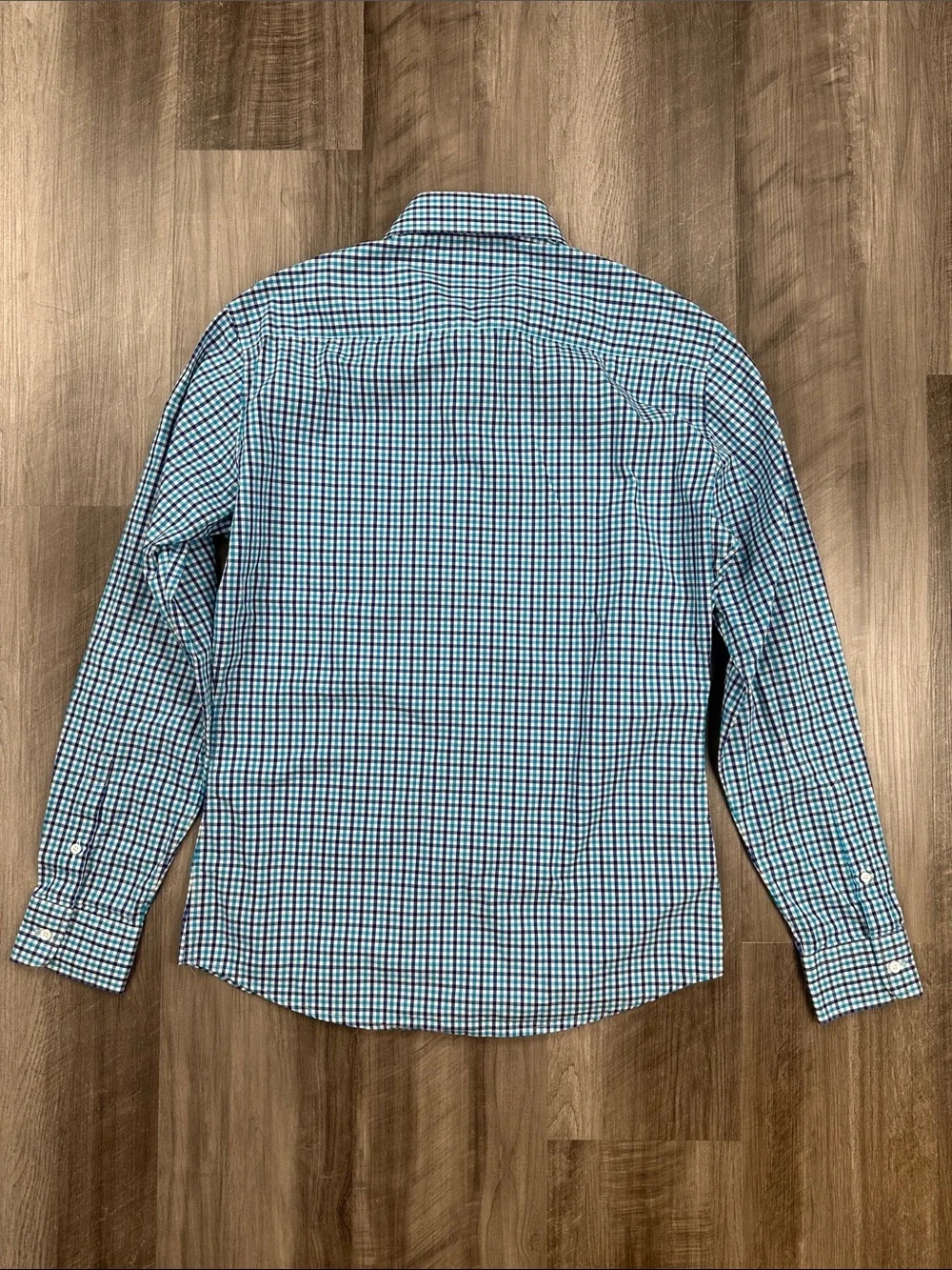 M Tailor Checkered Long Sleeve Button Down - Medium